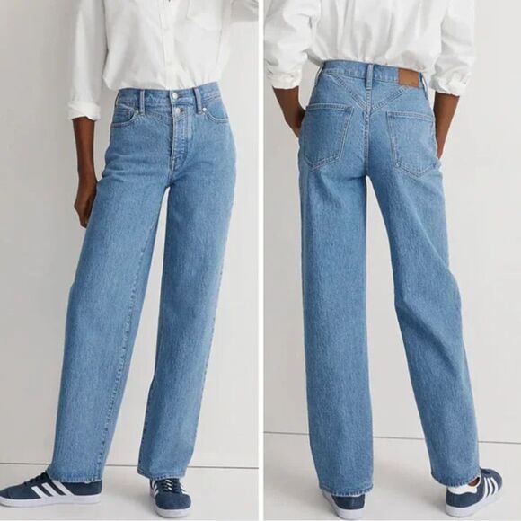 NEW Madewell The Perfect Vintage‎ Wide-Leg Jean in Harding Wash, 23 - Picture 1 of 14
